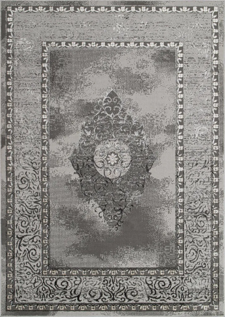 Tapis de salon 200x300 cm gris ARES pour décorer une grande pièce