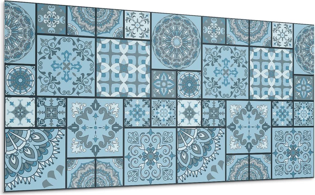 Muster Im Geometrischen Mosaik – Selbstklebende Fliesen – Wandverkleidung – Wandpaneel – PVC Fliesen – Vinylflisen – PCV Flisen – Sel...