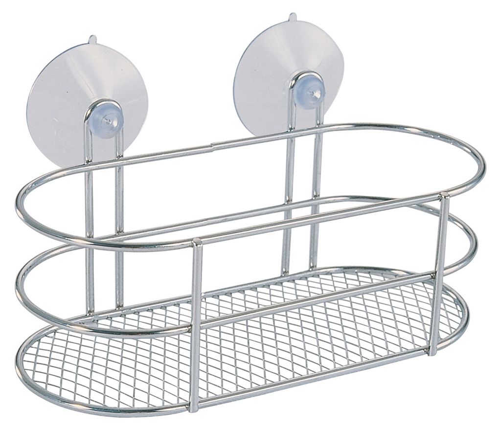 MSV Duschablage - silber - 20 x 10 cm - Metall Produktbild 