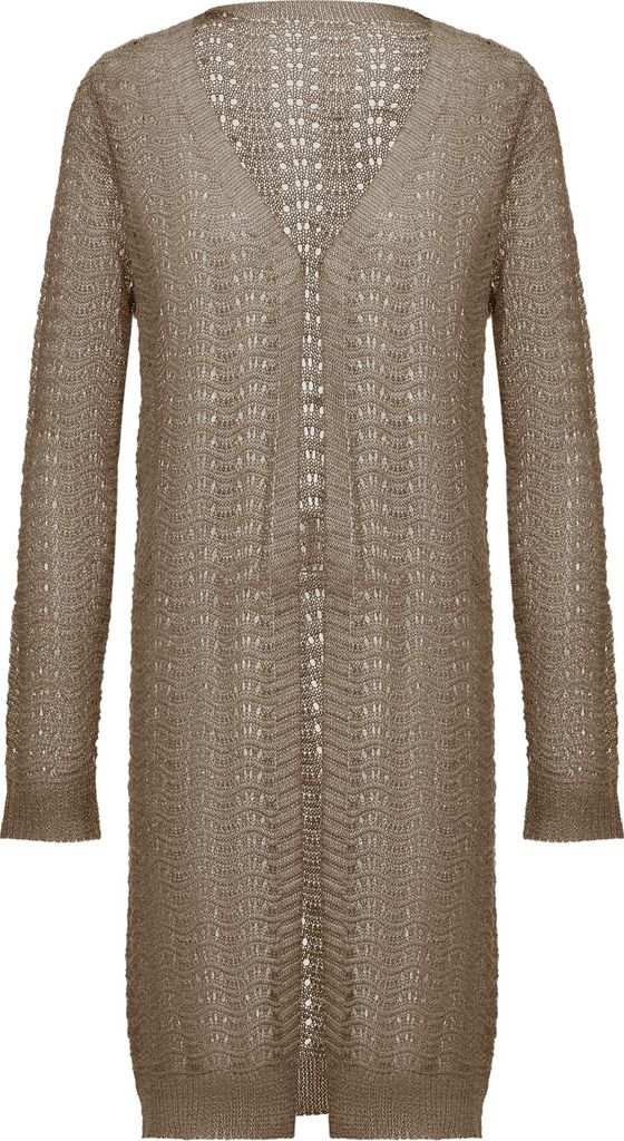 VERNOLE damen strickjacke - taupe, XS/S