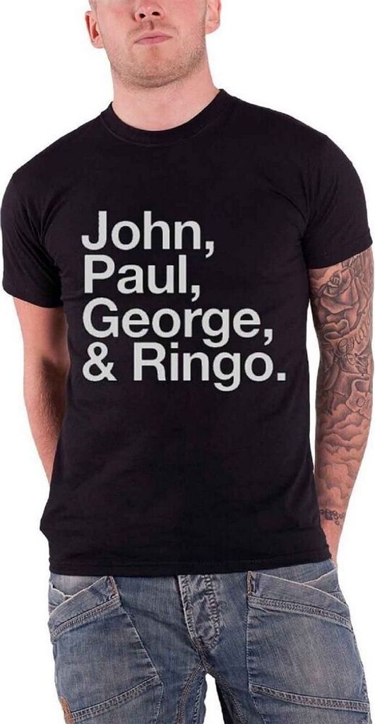 The Beatles - "John Paul George & Ringo" T-Shirt für Herren/Damen Uni RO1461 (XXL) (Schwarz)