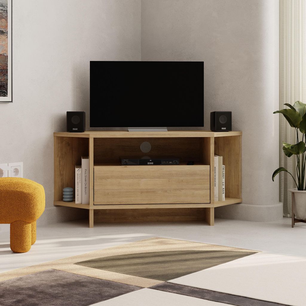 Decortie Viva, szafka RTV, dąb, 95,7 x 35,4 x 45 cm Zdjęcie produktu 