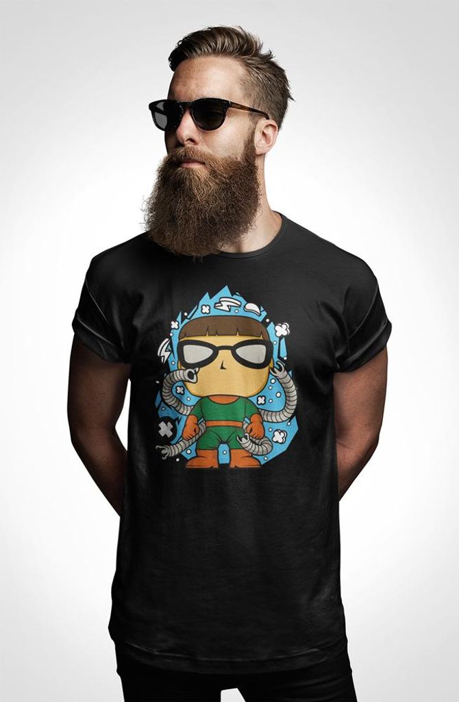 D&B Uni Polo PC00038 Dr Octopus Schwarz-Größe L