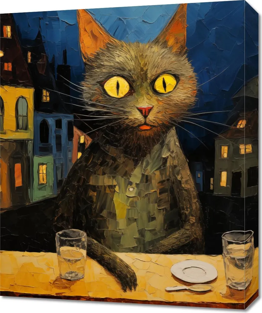Décoration murale : Tableau L'observateur nocturne en format 50x60 cm