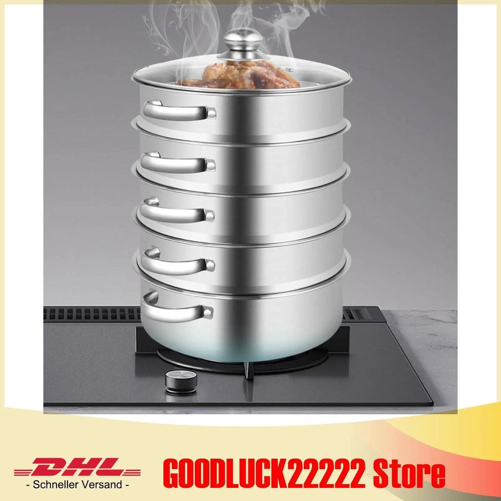 Edelstahl Simmertopf - Wasserbadtopf/Double Boiler - 26 cm - Edelstahl 304 lebensmittelecht - Glasdeckel - Sanftes Schmelzen