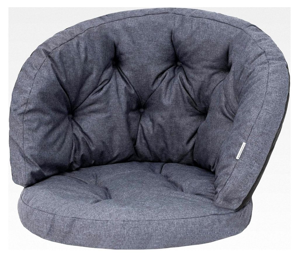 Stuhlkissen für Rattansessel und Gartenmöbel, 60 x 50 cm, Navy Blau