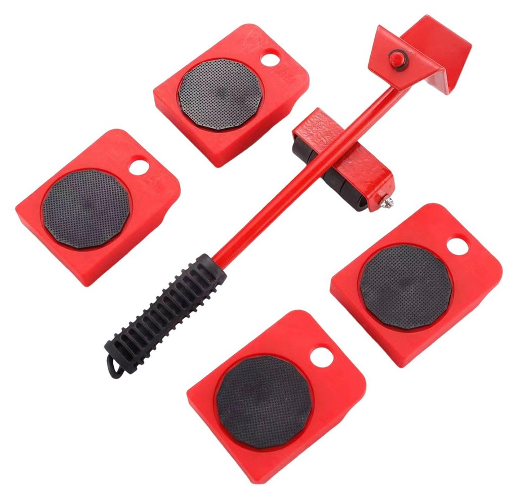 5-teiliges Möbeltransport-Set: Kompakte Möbelroller mit Rädern, robuste Geräterollen, Möbelgleiter-Set