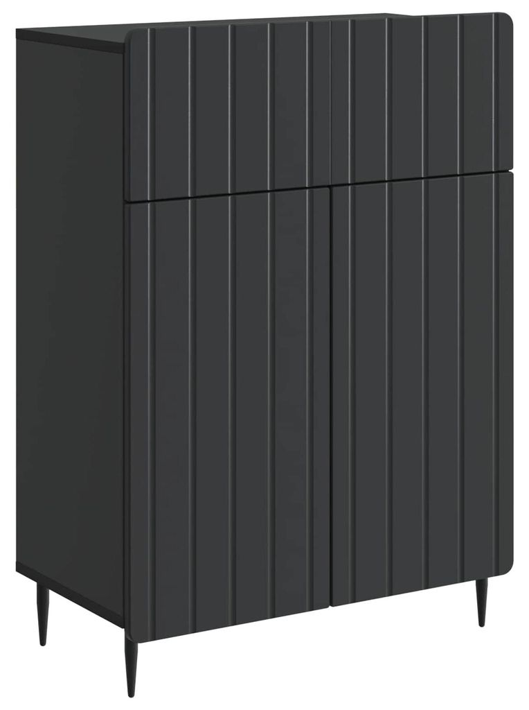 Sideboard Schwarz 66 x 34,5 x 92 cm Holzwerkstoff