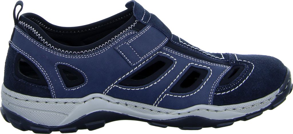 Rieker Herren Klett Halbschuh durchbrochen dunkelblau 44 Produktbild 84