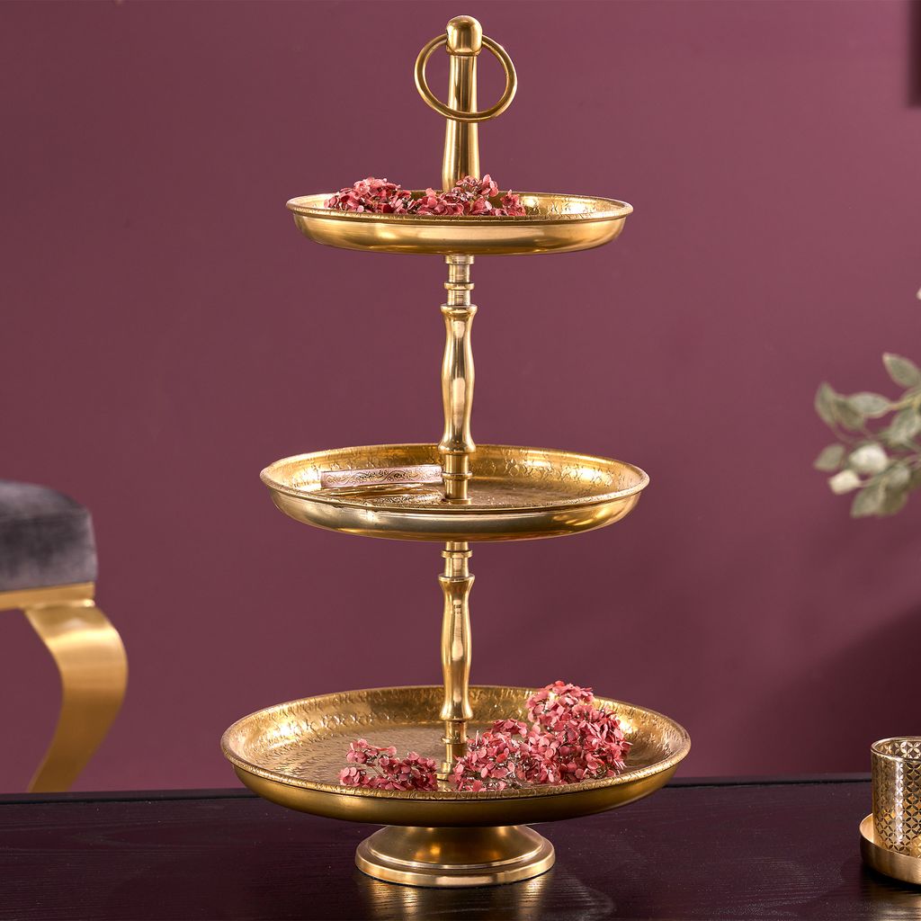 riess-ambiente Design Etagere ORIENT 47cm gold im Wild Produktbild 