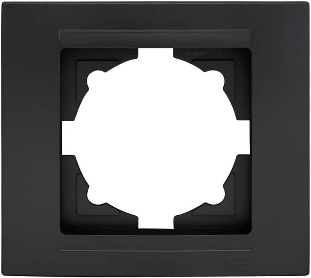 Gunsan Moderna 1-fach Rahmen für 1 Steckdose Schalter Dimmer Schwarz