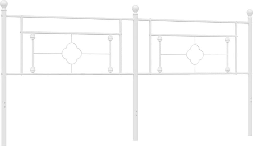 vidaXL Ersatz-Kopfteil Metall Weiß 193 cm Produktbild 