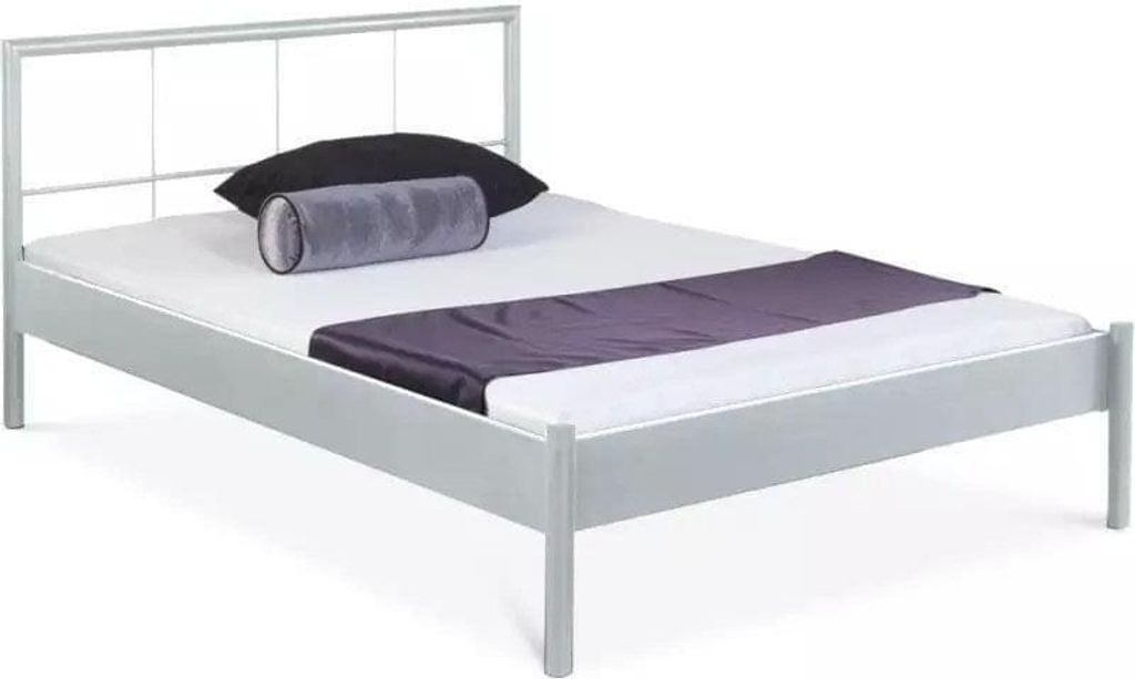 Metallbett Daisy – 180 x 200 cm / silbergrau