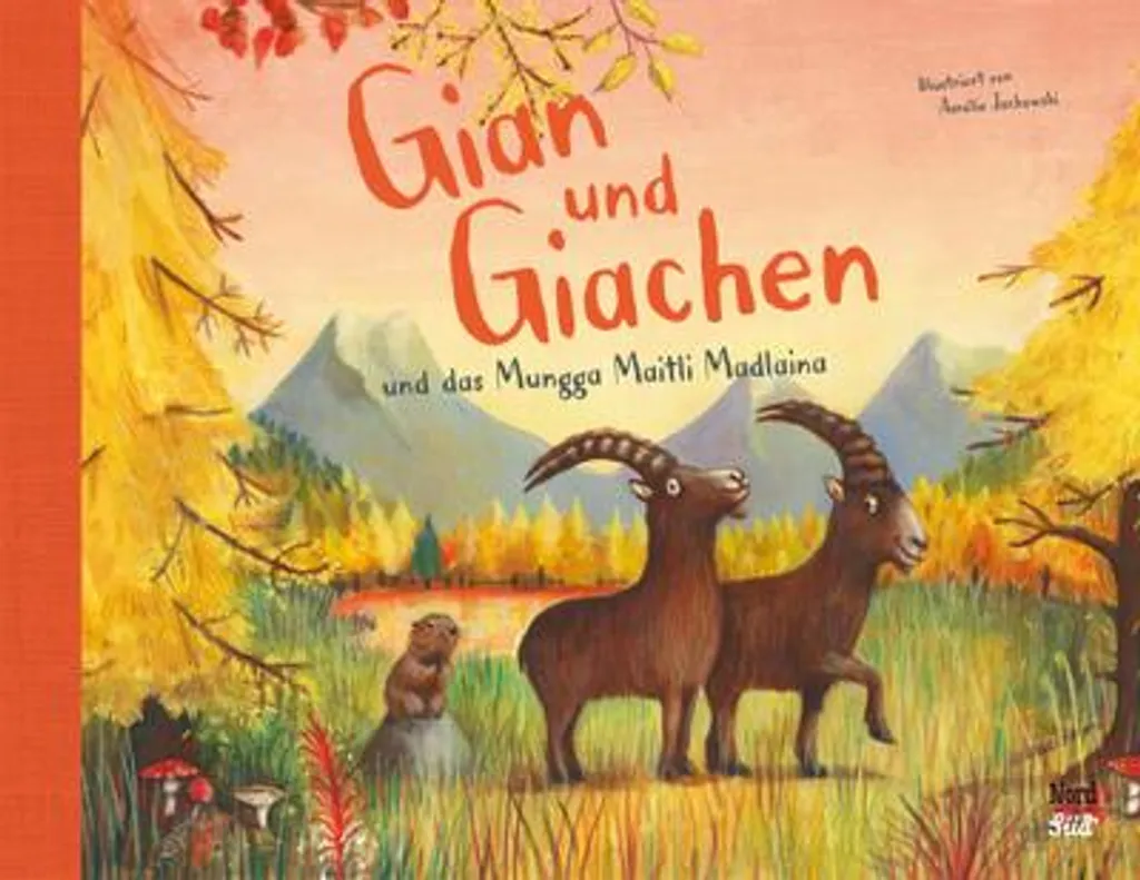Livre de contes alpins Gian et Giachen avec la marmotte Madlaina 4 ans