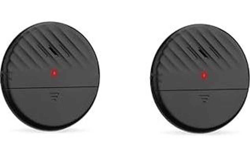 Lancoon Fensteralarm mit Vibrationssensor Schwarz 2 Packungen 125dB Lauter SchlGlasbruch-Einbruchmelder Einstellbarer Empfindlichkeit LED-Anzeigele...
