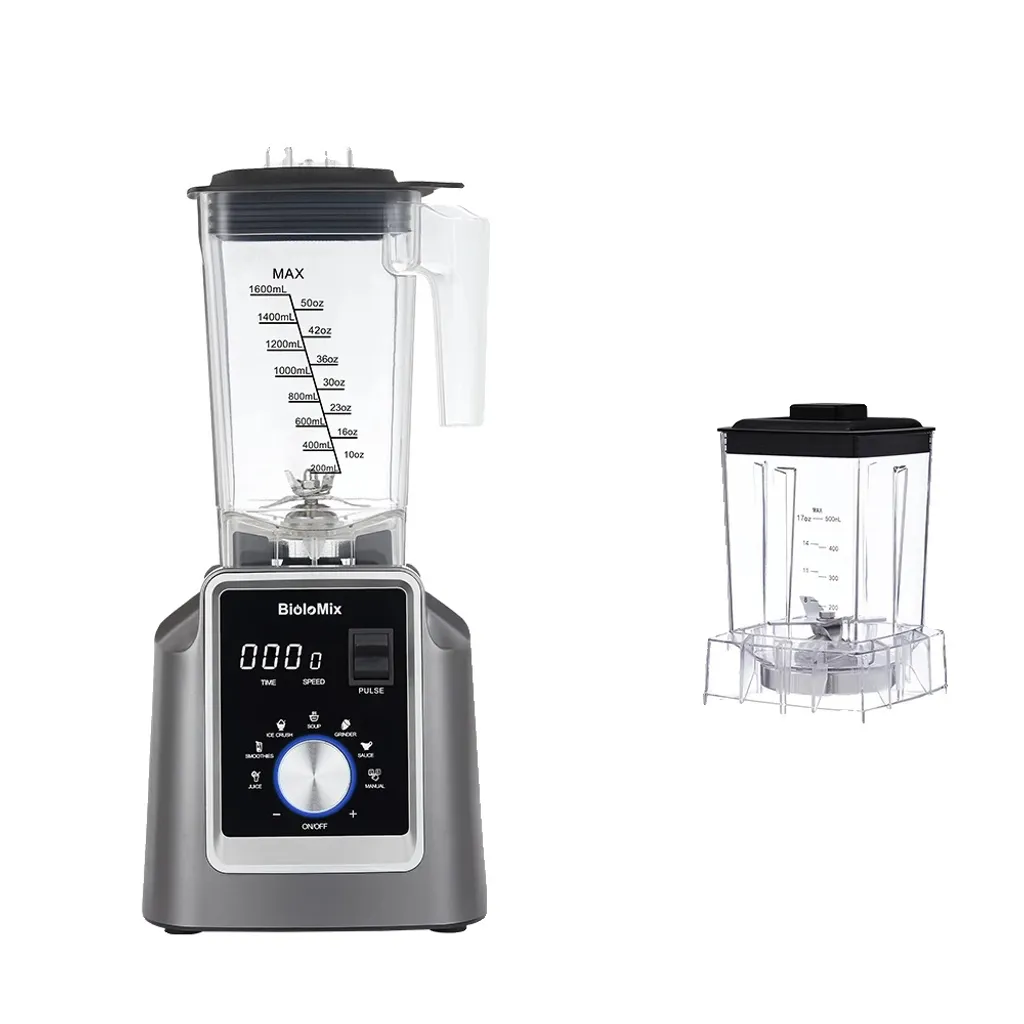 Mixeur 2200W - Blender 2L Ultra Puissant sans Morceaux + Bol Sec 500ml