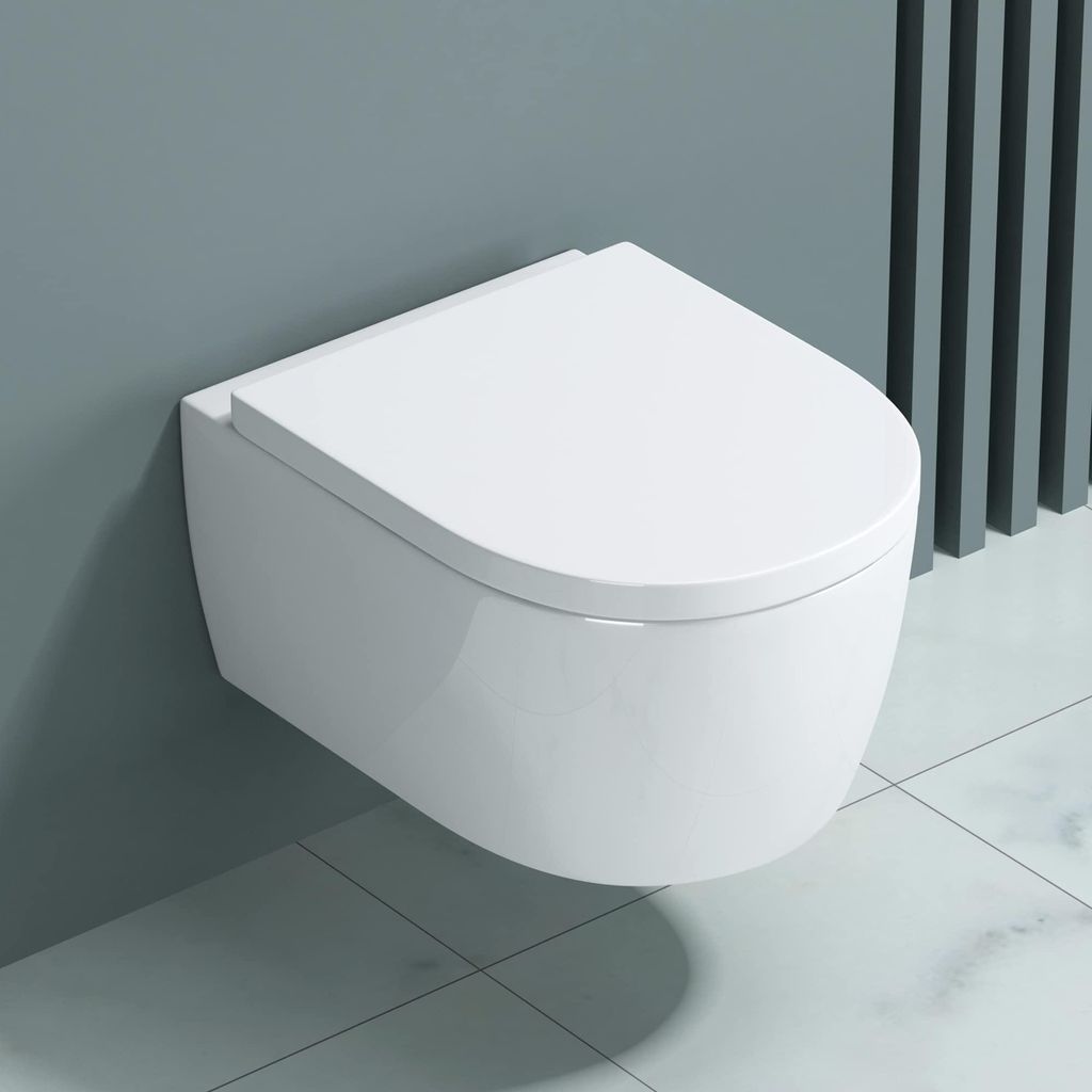 doporro WC toilette suspendu abattant silencieux lunette de Image du produit 