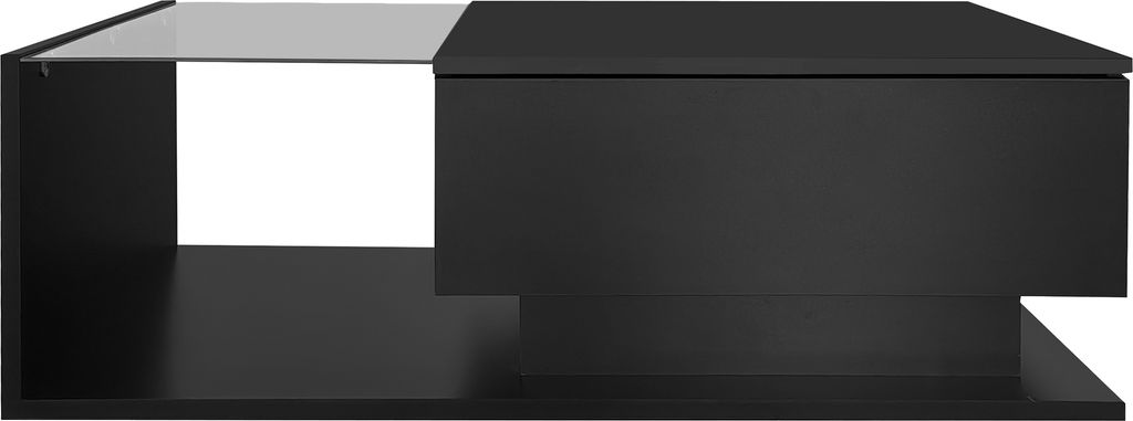 Merax Couchtisch mit Glastischplatte und Schublade, Produktbild 