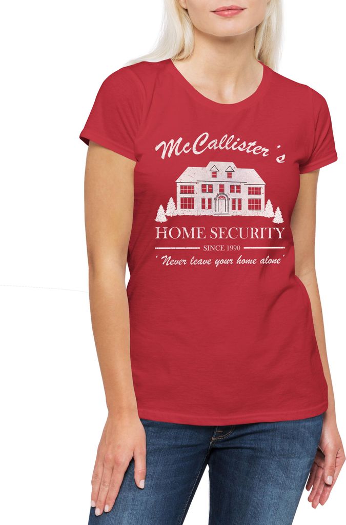 Urban Backwoods McCallister Home Security, Damen T-Shirt, Farbe: Rot, Größe: 3XL