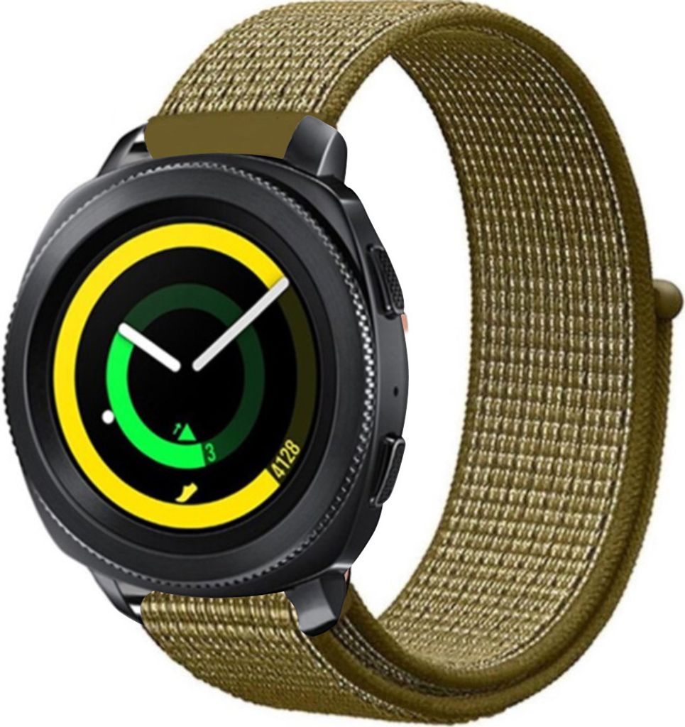 Strap-it Samsung Gear Sport Nylonarmband (Oliv)