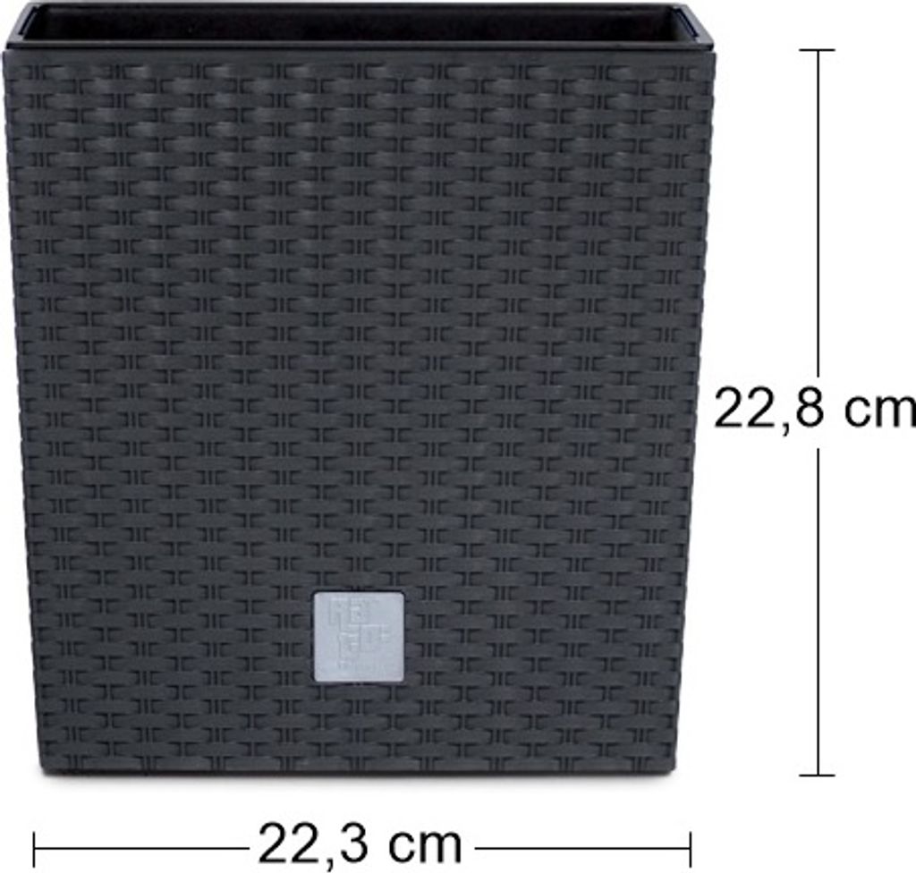 Blumentopf + Einsatz Blumenkübel Rattan RATO LOW DRTS225L Produktbild 12