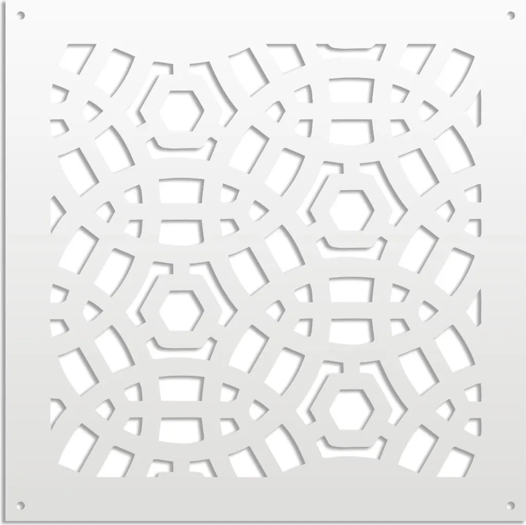 Frangisole Bianco PELOTA MAYA 73x73 - Quadro Traforato PVC da Parete