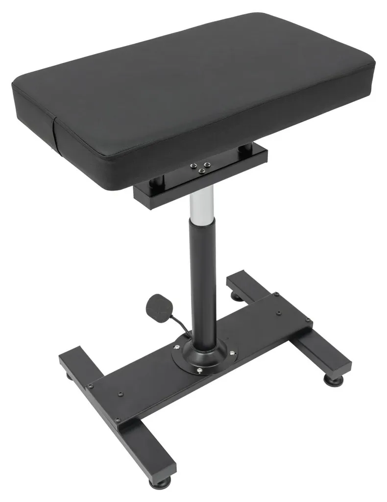 Accoudoir Réglable 73-92cm, Acier Noir, Angle 0-180° - 100kg