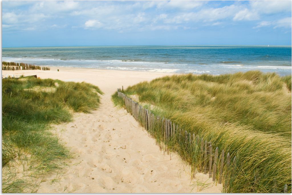 MuchoWow Poster Strand - Meer - Düne - Belgien 30x20 cm - Plakate - Print