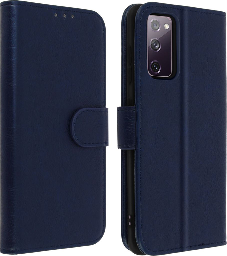 Flip Cover Geldbörse, Klappetui Kunstleder für Galaxy S20 FE – Blau