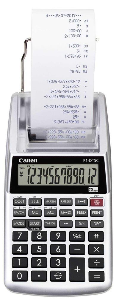Canon P1-DTSC II - Calcolatrice - LCD - 12 cifre - Batteria Immagine del prodotto 