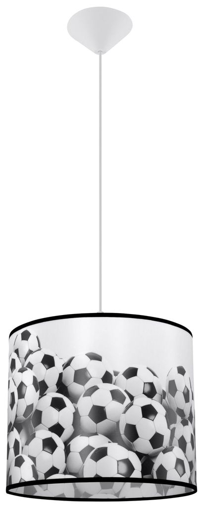 Hängeleuchte E27 Ø 30 cm rund H: max. 82 cm Weiß Schwarz Modern