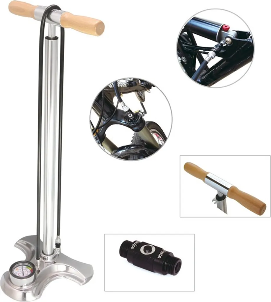Gonflage rapide vélo avec la pompe Airbone ZT-908 Silver ultra légère