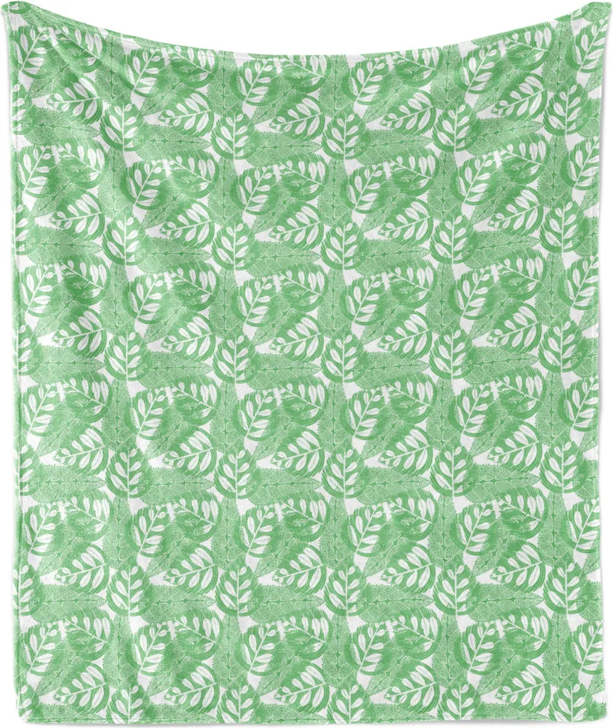 Plaid Moderno ABAKUHAUS Foglie Grunge 175x230cm Soft Touch