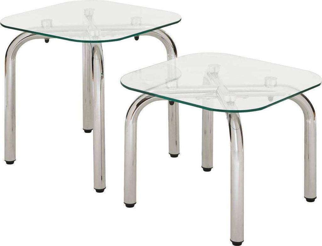 Beistelltisch-set hecate silber 50x50cm - Atmosphera créateur d'intérieur