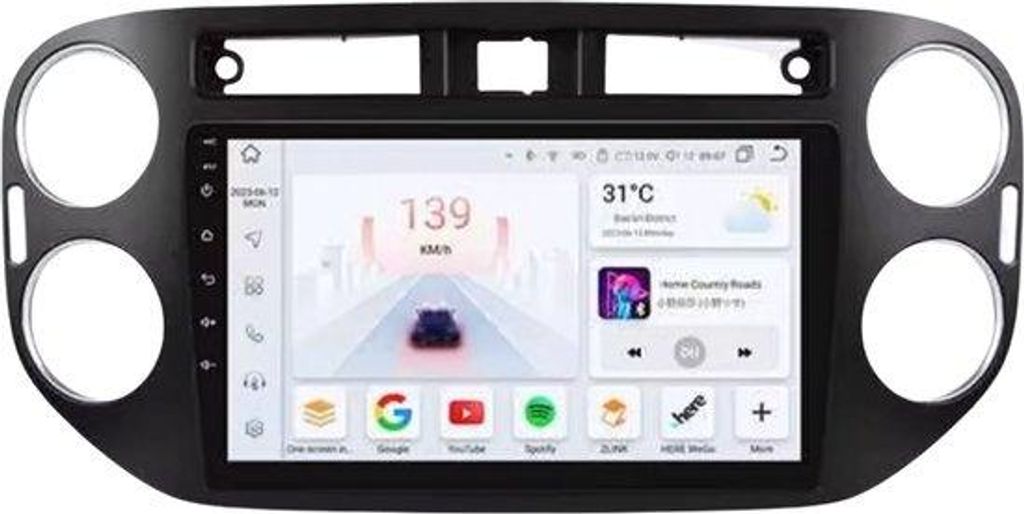 Autoradio mit Bluetooth und CarPlay für VW Tiguan 1 NF (2006–2016) – Kompatibel mit Apple und Android – Stereoanlage mit Navigationssystem ...