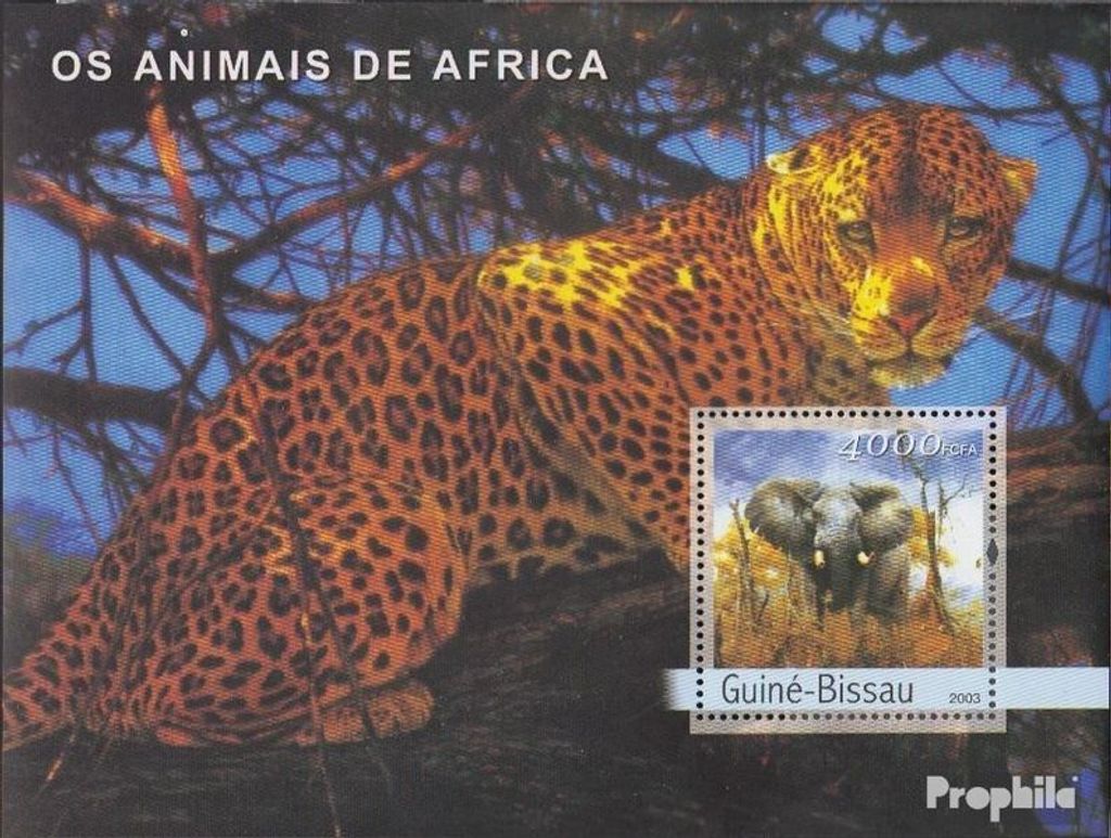 Briefmarken Guinea-Bissau 2003 Mi Block428 postfrisch Tiere Produktbild 