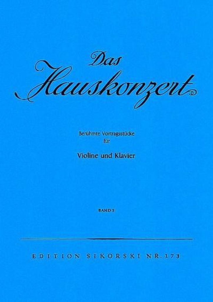 Das Hauskonzert Band 3für Violine und Klavier