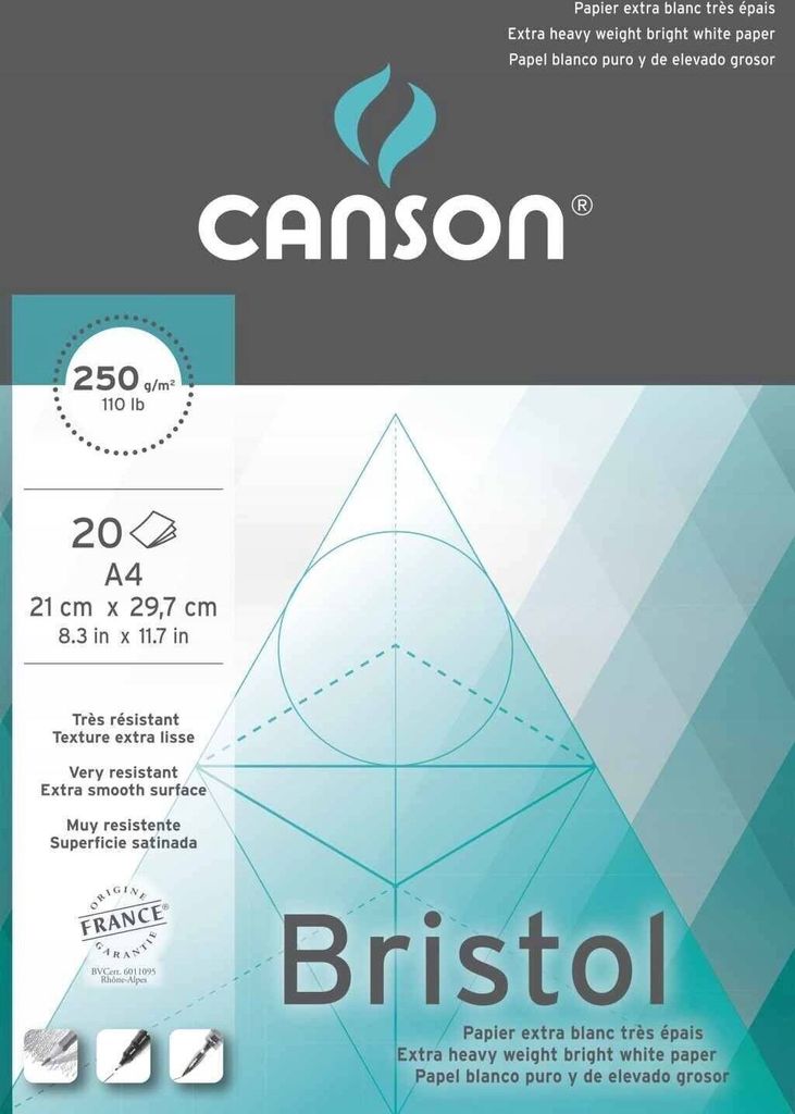 Canson Illustration Bristol Graphic Skizzenbuch 20 A4 250 g White
