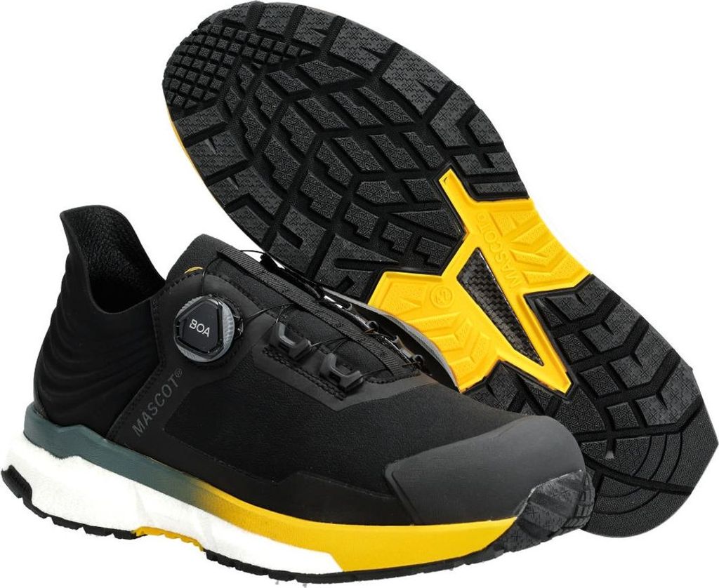 MASCOT Sicherheitsschuhe S3S Weite 10 Schwarz / Sonnengelb 46