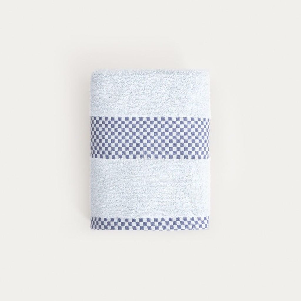 HOMLA TIVA Handtuch mit marineblauem Karo 50x90 cm
