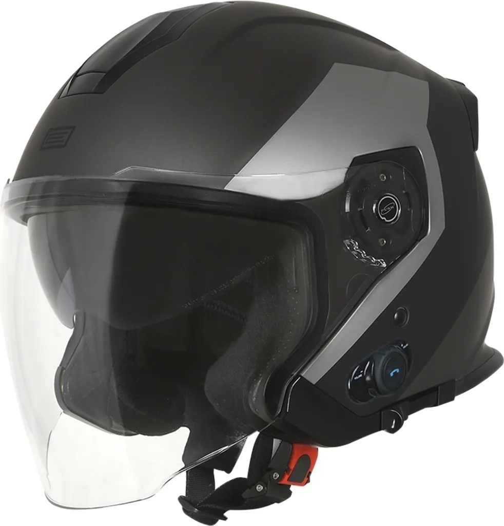 Casque Jet Scooter Bluetooth Origine Palio Eko 2.0 S7 Urbain Noir XS