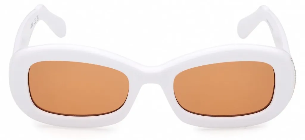 Lunettes de soleil blanches GCDS GD0027 monture unie design moderne