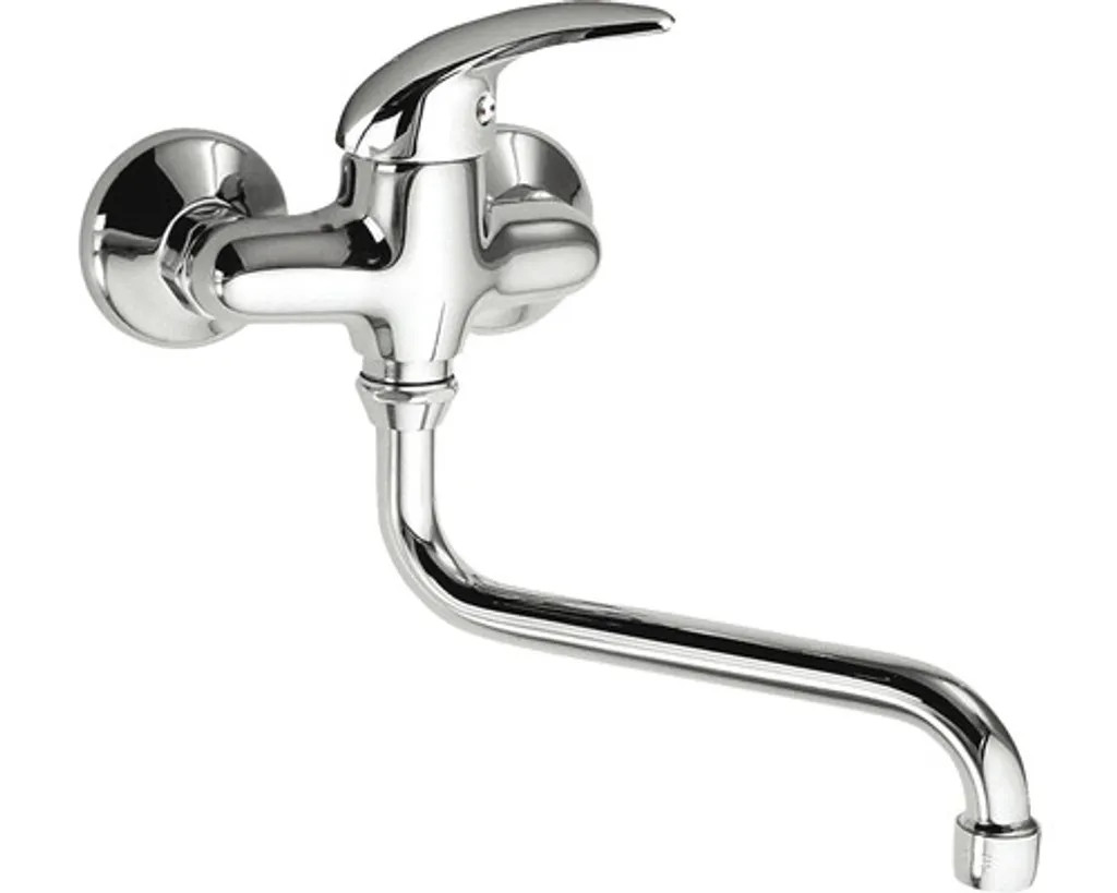 Miscelatore a leva per lavabo e lavello a parete Novaservis Metalia 55 cromo 55074/T.0