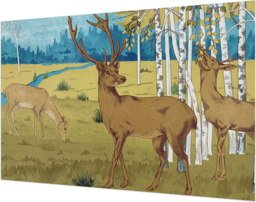 Wandtapete - Dekorative Tapete für Wohnzimmer- Tapetenfolie für Wanddekoration - 104x70 cm - Harmonie des Waldes