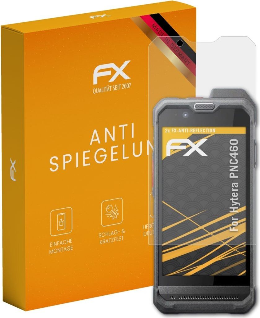 atFoliX FX-Antireflex 2x Schutzfolie kompatibel mit Hytera PNC460 Displayfolie