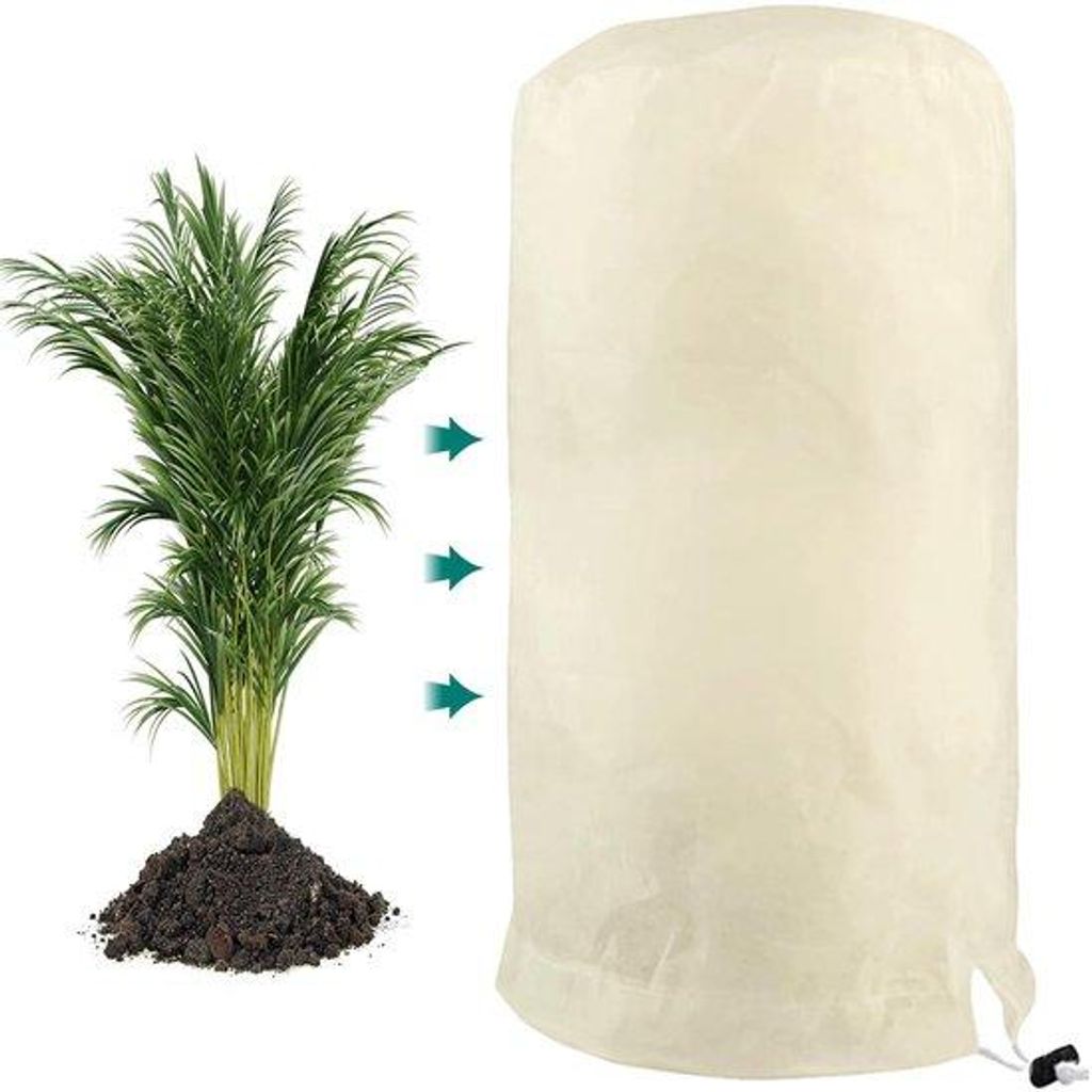 Winterbeschutz für Pflanzen 60x80cm atmungsaktiv beige wiederverwendbar