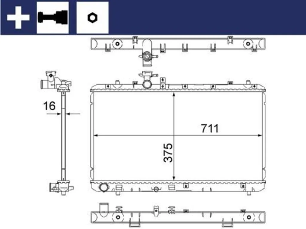 Refroidisseur moteur Mahle BEHR CR 1314 000S avec accessoires inclus