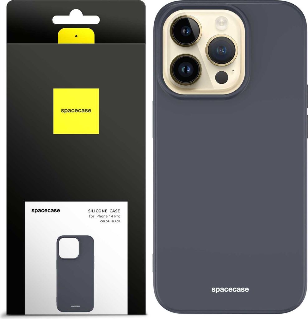 Spacecase Silikonhülle iPhone 14 Pro Max schwarz