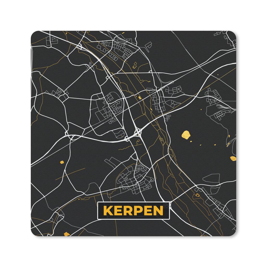 MuchoWow Mauspad Mousepad Stadtplan - Karte - Deutschland - Kerpen - Karte 30x30 cm - Mousepads - Maus Mat - Pad - Mausunterlage - Gaming