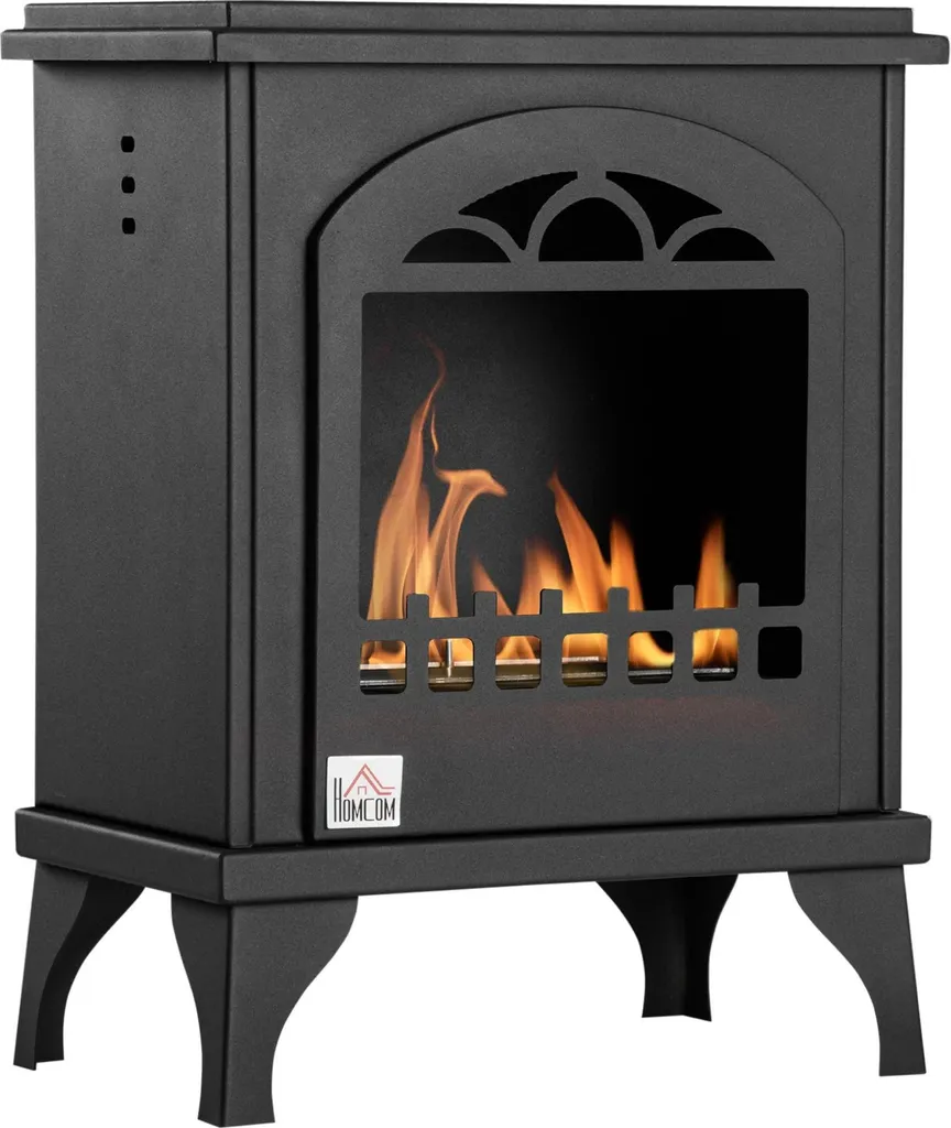 Chauffer sans fumée : Cheminée bioéthanol noire 1,2L - 7000 BTU Design
